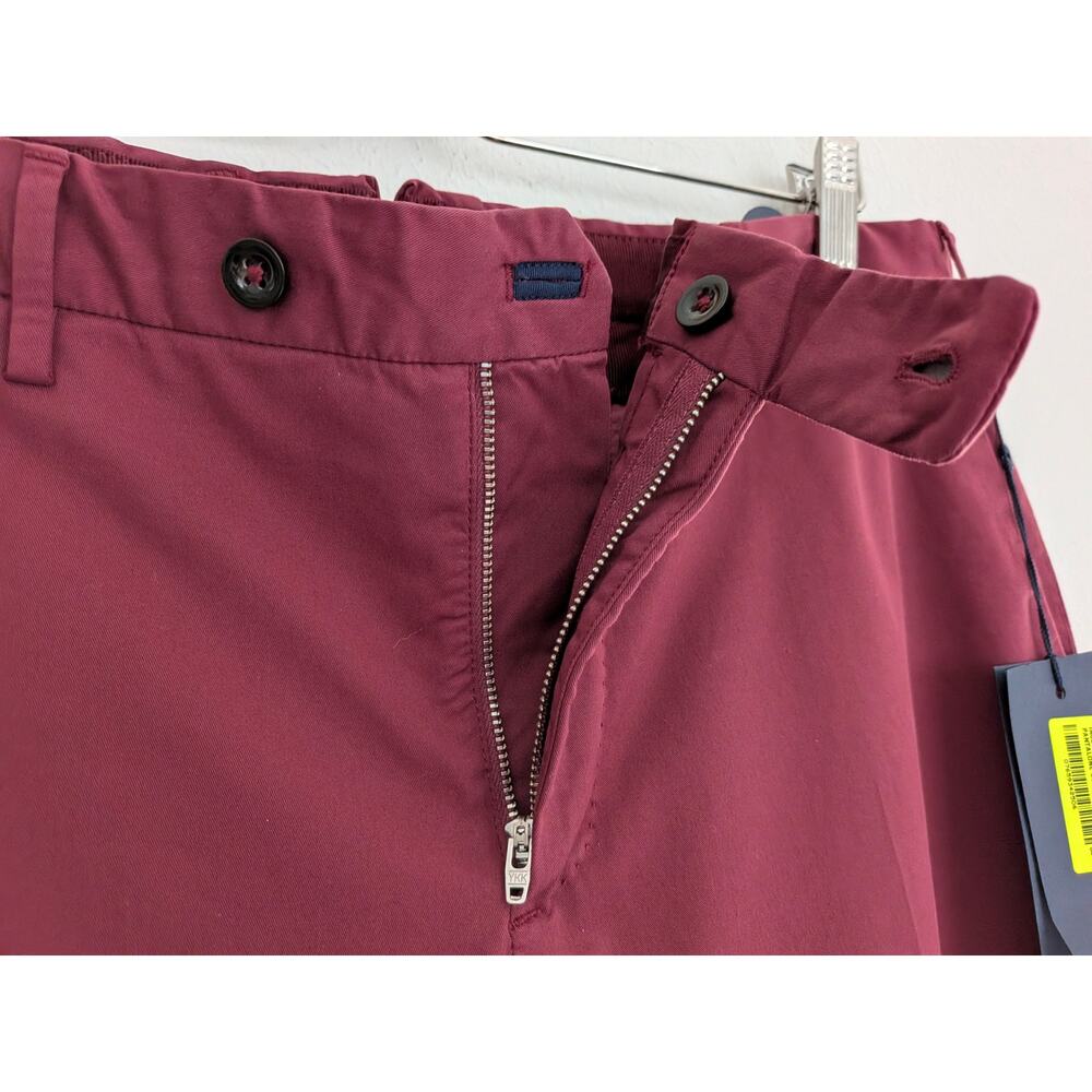 Incotex NWT Royal Batavia Chinos Plum Size 50 (US 34) Slim Fit Cotton Flaws $395 - Picture 7 of 10